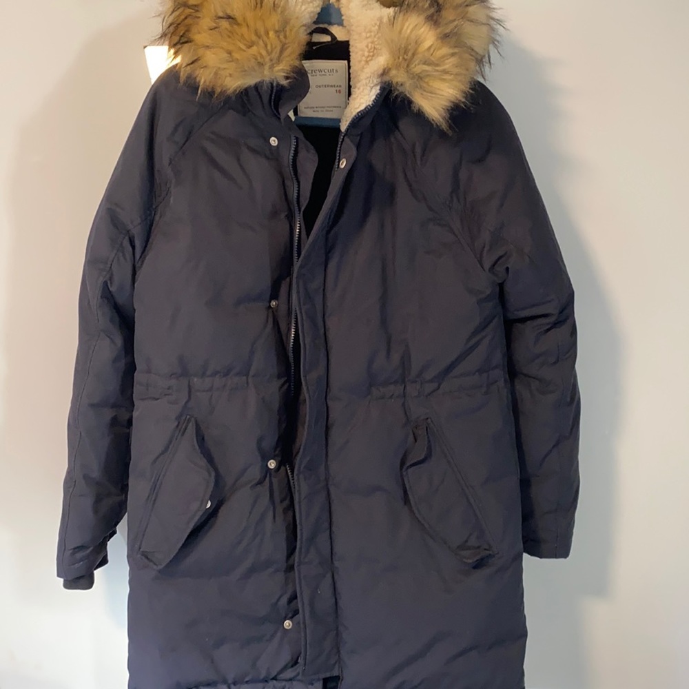 COPY - Boys dark blue winter coat. Crewcuts outwear